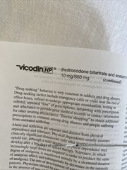 Rare Vicodin News Release 2012 Reformulation Abbott Drug Rep HP ES Opioid Pharma