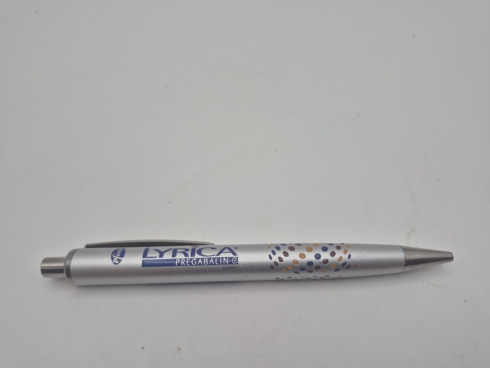 Pfizer Lyrrica Pre Gamblin Ball Point Pen Black Ink Nice Design Works