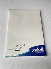Zoloft New Sealed Pharmaceutical Drug Rep Sticky Note Notepad 2001 Pfizer Vtg