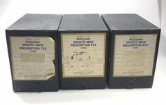 Vintage McCracken Metal File Pharmacy Prescription Box Industrial Rx Lot 3 Blk