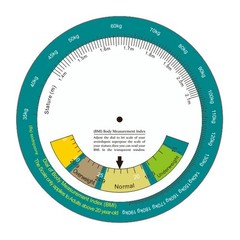 Bmi Upgraded BMI Body Mass Index Wheel Calculator Single Sided Easy Operation…