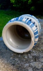 17thC Blue & White Albarello Drug Pharmacy Jar