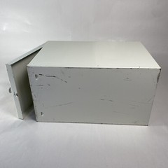 Vintage Drugpak Pharmacy Prescription Filing Box Metal Apothecary Doctor Office