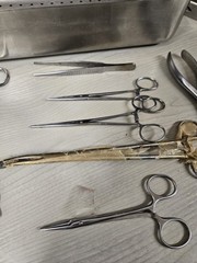 Vintage USSR Surgical Instruments Set w/ Sterilization Tray Soviet Medical Tool