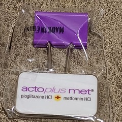 10 Drug Rep ACTOPLUS MET Pharmaceutical Small Binder Clips New! NOS