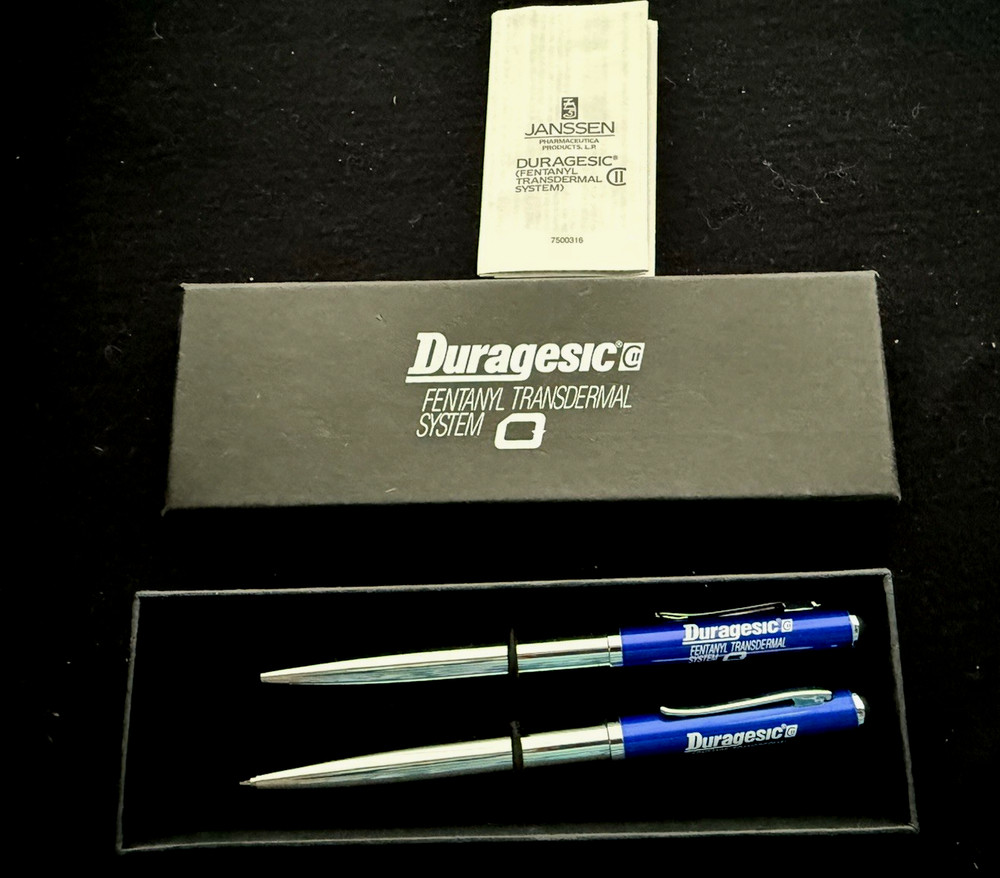 Duragesic (FENTANYL) Pen and Mechanical Pencil Set Class 2 Narcotic Pharma Adver