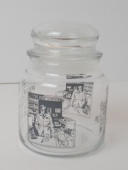 Vintage Glass Prescription Jar Container with Lid Pharmacy Designs