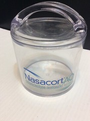 Drug Rep NASACORT AQ Medical Collectible Clear Acrylic Storage Container RARE