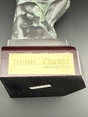 Claritin Loratadine Thinker Statue Pharmaceutical Drug Rep Promo Display Figure