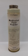 Upjohn Vintage Medicated Foot Powder 1.5oz Pharmaceutical Collectible Tin