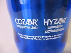 Cozaar Hyzaar Blue Coffee Travel Mug Pharmaceutical Drug Rep Promo Advertisement