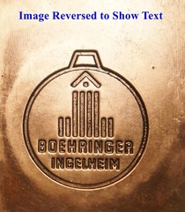 1980 BOEHRINGER INGELHEIM Logo Fob Medal STEEL STAMPING DIE Robbins RBX506
