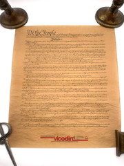 Vicodin US Constitution Replica 4-Page Promo Mailer w/ packaging