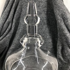 HUGE Vintage Ribbed & Footed Glass Chemist Carboy / Apothecary Display Jar