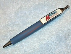 MERREM RUBBER COATED WEIGHTED HEAVY METAL DRUG REP PEN RED WHITE & BLUE RARE