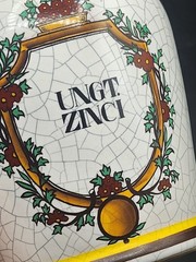Vintage Apothecary Jar Herr Keramik „Unct Zinci“. Germany *READ *