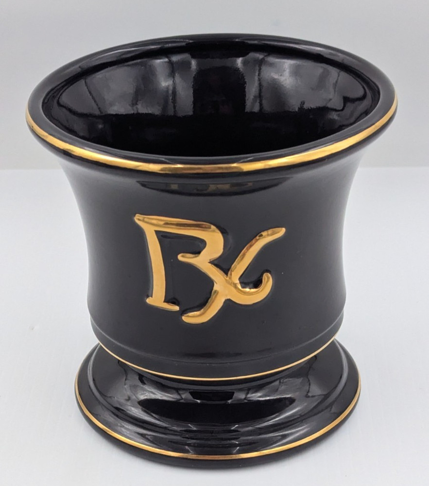 Vintage Pharmacy Mortar „Fashioned by Blair“ 1950s Black Large 6″ – No Pestle