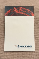 Vintage 1997 Lipitor Pfizer Pharmaceutical Drug Promotional Ad Note Pad Paper