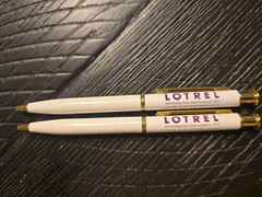 Lotrel PENS Metal Drug Rep Pharmaceutical Promo Advertising Pens Lot of 2 Writes