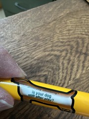 Drug Rep Pen Collectible Pfizer RIMADYL yellow Plastic