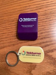 Drug Rep Tekturna Magnetic Clip and keychain pharmaceutical.