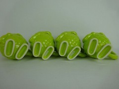 Actos Pharmaceutical Coffee Cup ~Lot of 4 Triglyceride Mugs ~Green Funky Cool ~*