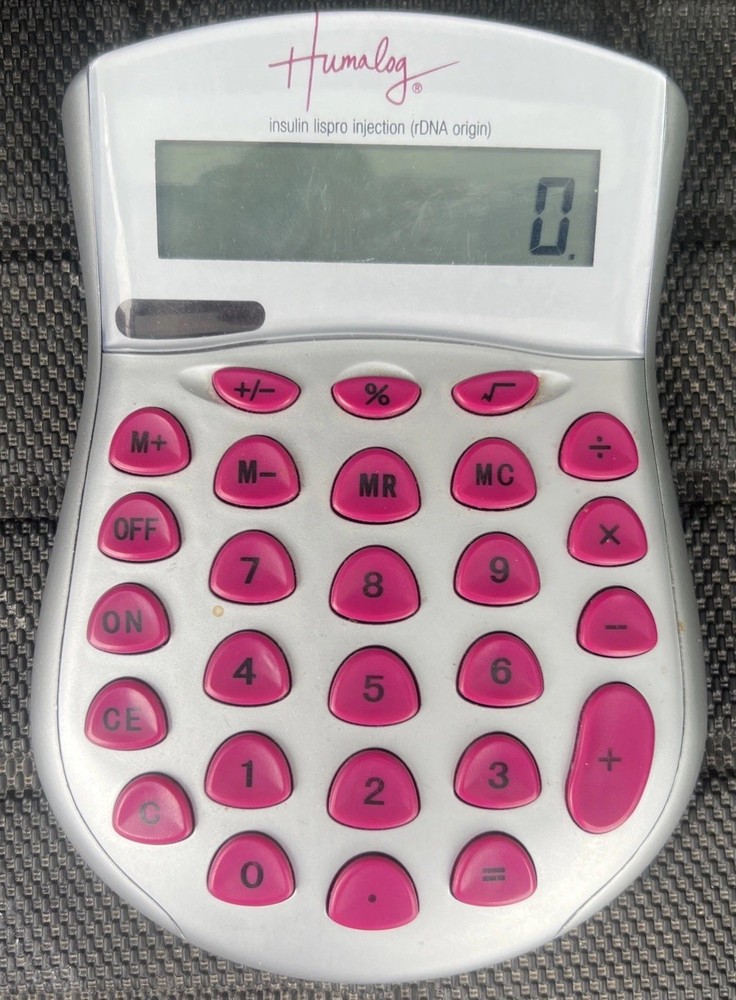 4-Humalog Medical Drug Rep Pharmaceutical Calculator Collectible Advertising