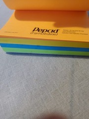 VTG Pepcid E-See Tac Note Pad Multi Color Rainbow Edge Drug Rep Swag Merck Block