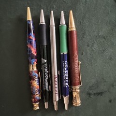 B20 Vintage pharmaceutical drug rep pens lot of 5 METAL