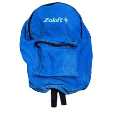 Vintage Zoloft Pharmaceutical Drug Rep Promotional Backpack Canvas Logo Blue