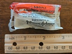 Vintage 1960s Johnson & Johnson First Aid Auto Kit Case w/ Supplies Plastic