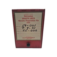 💊H.S. McCracken Co. Smooth Arch Steel Narcotic Prescription File Chicago,ILL💊