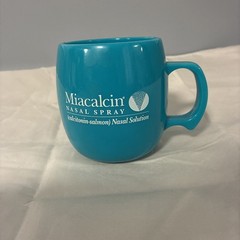 Vintage Pharmaceutical Rep Miacalcin Nasal Spray Coffee Mug Plastic USA RARE