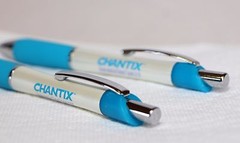 2 Brand New Quit Smoking Drug Rep Pens White and Blue Blue Ink