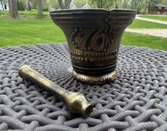 MORTAR & PESTLE PHARMACY CELEBRATES 76 BiCENTENNIAL Brass Bronze SECUNDUM ARTEM