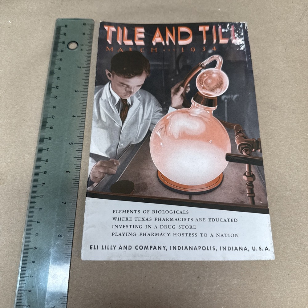 Tile And Till Magazine Eli Lilly And Company March 1934 Indianapolis Indiana