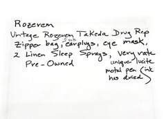 Rozerem Takeda Drug Rep Vintage Zipper Bag Complete Eye Mask Earbuds Pharmacy