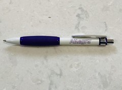 Pharmaceutical Advertising ALLEGRA Drug Rep Paper Mate Click Pen w/ Grip Writes