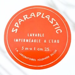 French Apothecary Tin Lid Orange Celluloid Empty Sparadrap Medical Vintage