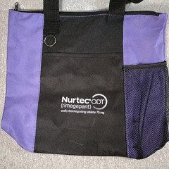 Nurtec ODT Drug Rep Advertising Purple Tote Bag Pharmaceuticals Pharma