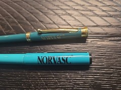 Norvasc Heavy Metal Drug Rep Pen Pharmaceutical Medical Promo Writes! Green Ink
