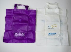 Actos Advicor Foldable Reuseable Tote Bag Drug Rep Pharmaceutical Promo Lot of 2