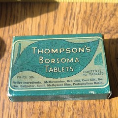 Thompson’s Borsoma Tablets Vintage Box 40 Tablets Collectible Pharmaceutical