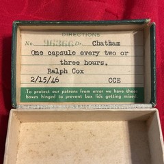 HITES DRUG STORE ~ Pittsburgh PA …Vintage 1946 Drug Store Prescription Pill Box
