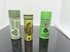 Vintage Early Medical Medicine Tin Tums Pot O Gold & Doan‘s Pills Empty Tins Lot
