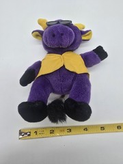 Arthrotec Pfizer Bull Purple Bean Bag Toy Drug Rep Pharma Promo Advertising Vtg