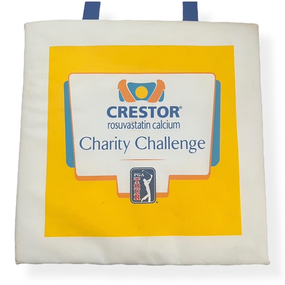 VTG PGA Crestor Rosuvastatin Pharma Drug Rep Advertising Seat Cushion Golf 2004