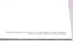 2006 ZYPREXA 5″ X 7″ Pharmaceutical DRUG REP POST-IT NOTE PAD USA Purple Lilly