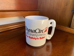 Drug Rep DynaCirc „For Safety’s Sake“ coffee mug, New never used