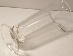VINTAGE GLASCO CLEAR GLASS ETCHED FOOTED MEASURING POURING BEAKER APOTHECARY LAB
